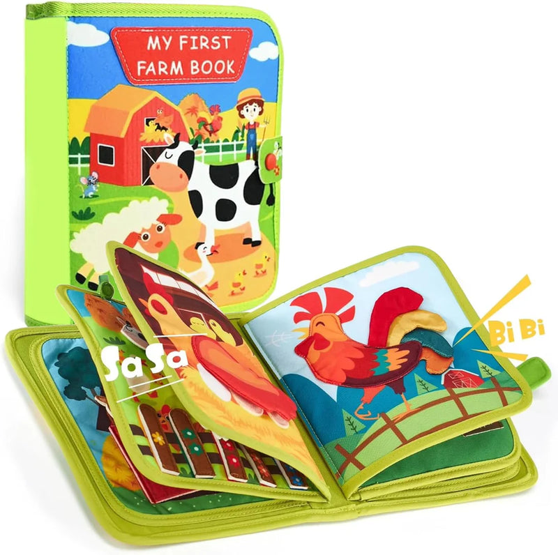 Livro educativo de histórias da fazenda Montessori