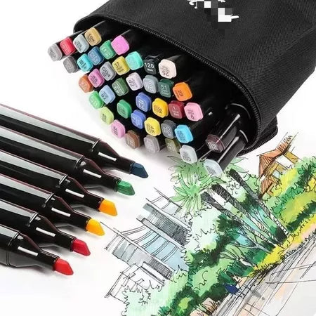 Kit com 24 Canetinhas Ponta Dupla Bobbie Goods
