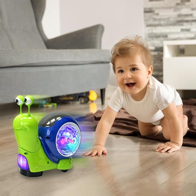 Brinquedo de caracol musical iluminado