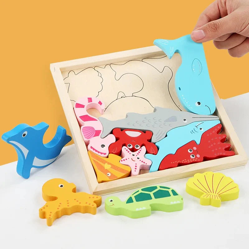 WoodlandPuzzle - Como as formas se encaixam na moldura? - Quebra-cabeça de formas